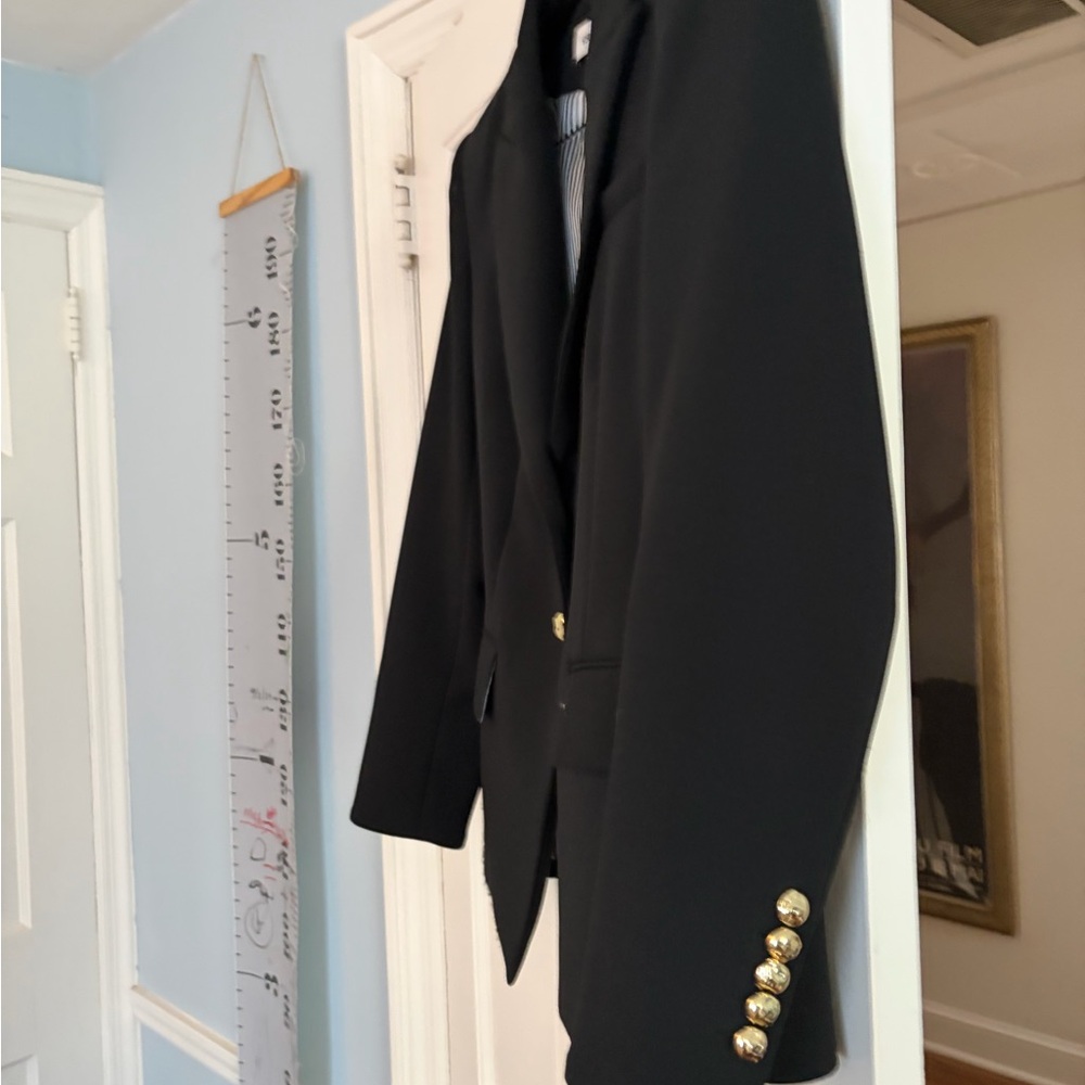 Veronica Beard Black Blazer with Gold Buttons